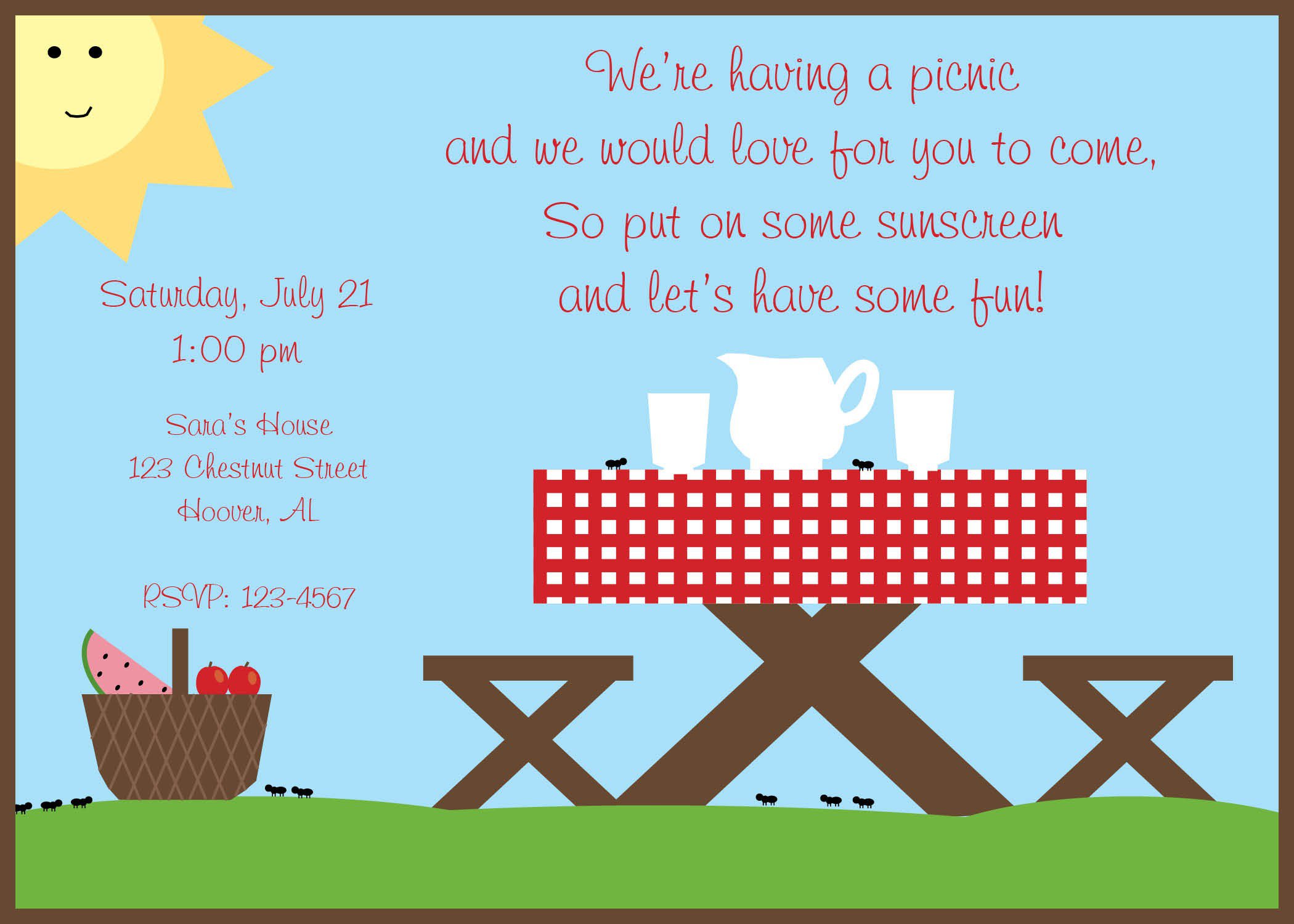 Company Picnic Invitation Template