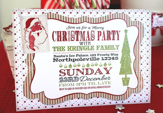 Do It Yourself Christmas Party Invitations