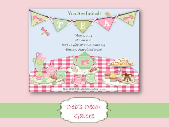 Do It Yourself Tea Party Invitations