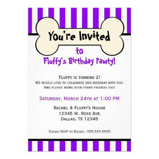 Dog Birthday Party Invitations