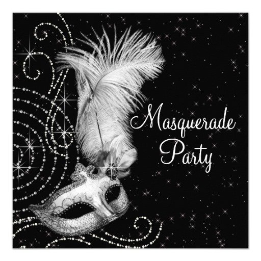 Elegant Masquerade Party Invitations