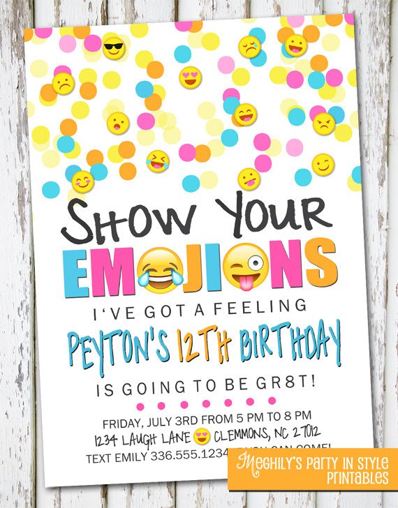 Emoji Party Invitations