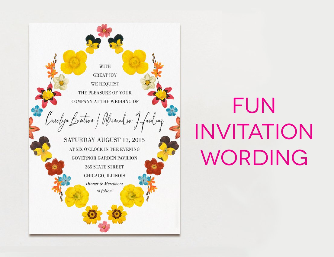 Examples Of Funny Wedding Invitation Wording