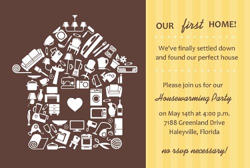 First House Housewarming Invitations