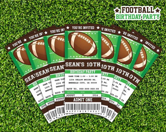 Football Party Free Invitation Downloads