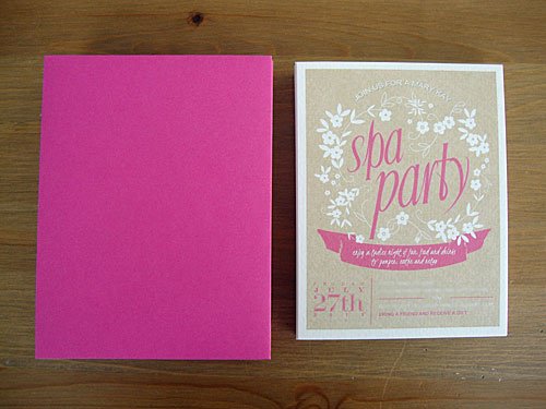 Free Online Spa Party Invitations