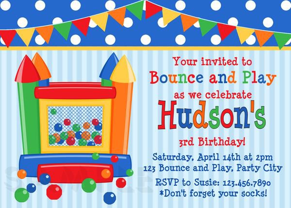 Free Printable Bounce House Invitations