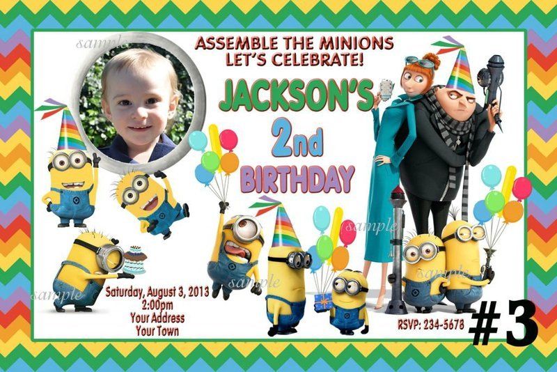 Free Printable Minion Birthday Invitations