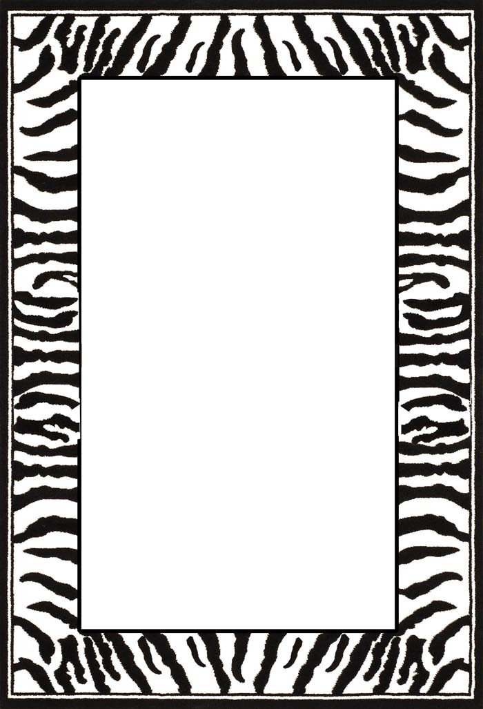 Free Printable Zebra Print Border Paper