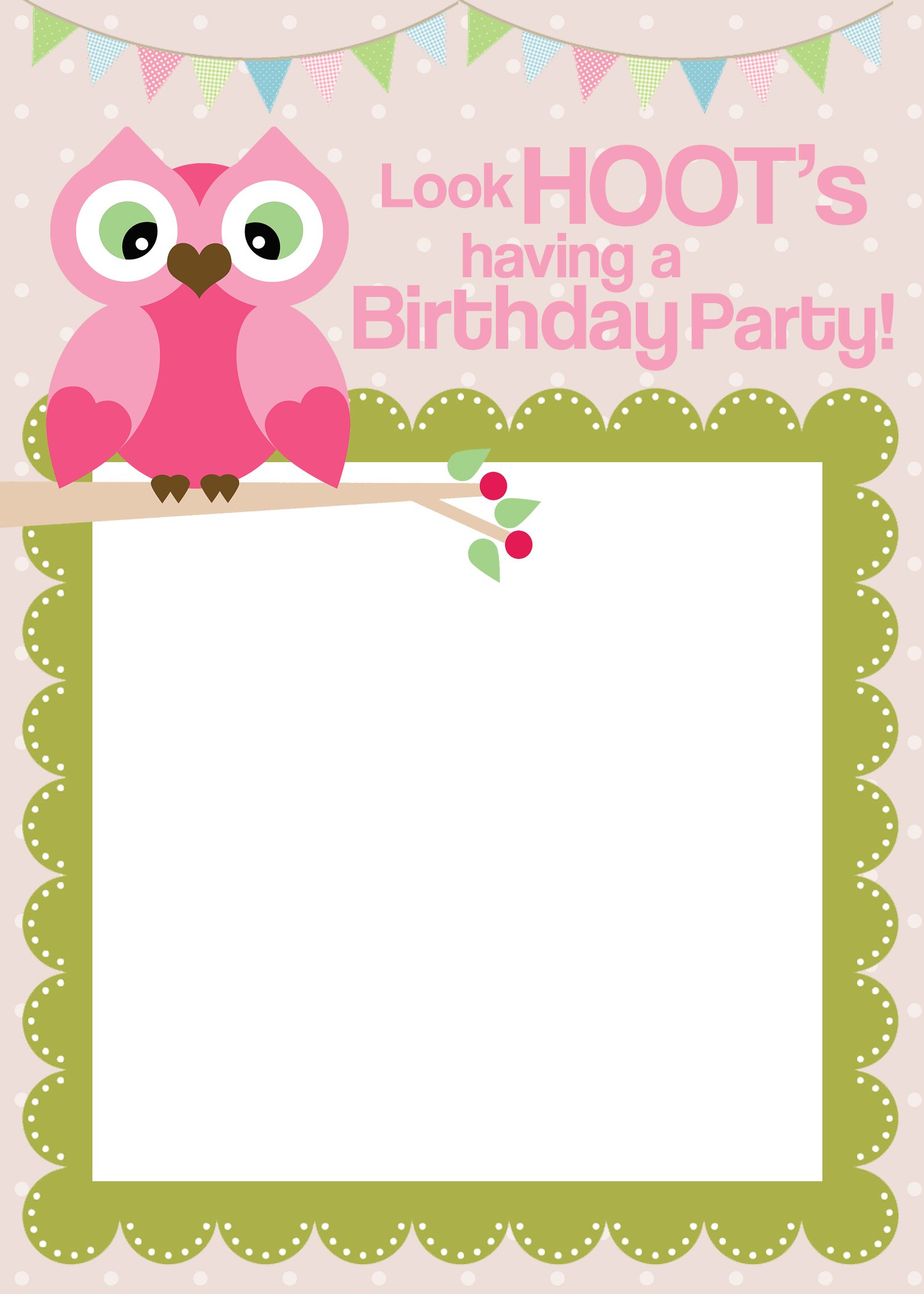 Girl Party Invitation Templates Free