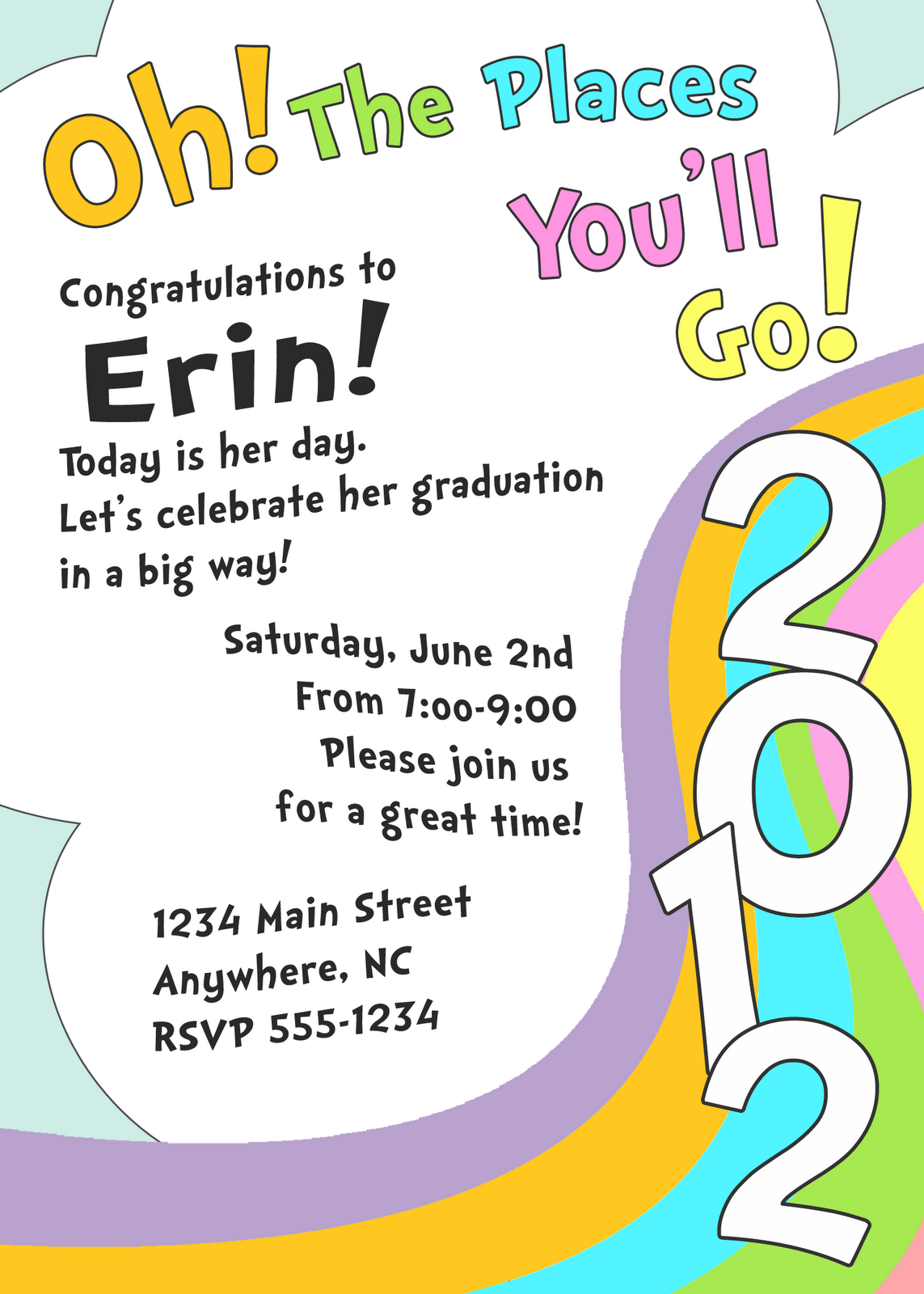 Graduation Party Invitation Templates Editable