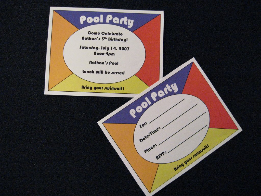 Graduation Pool Party Invitation Ideas