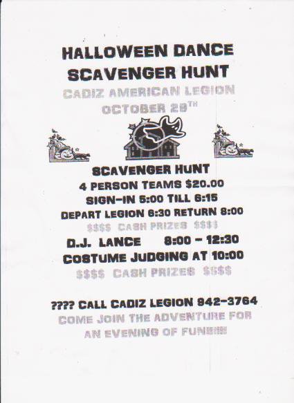 Halloween Scavenger Hunt Invitation