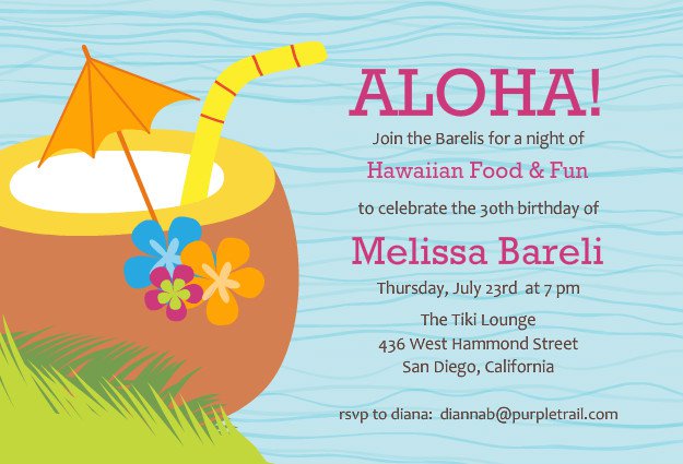 Hawaiian Invitation Templates Free