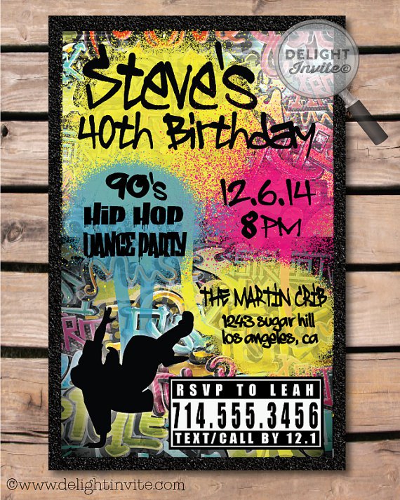 Hip Hop Birthday Party Invitations Invitation Design Blog