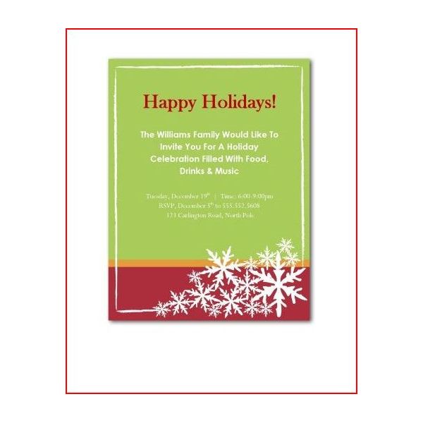 Holiday Party Poem Invitations 5