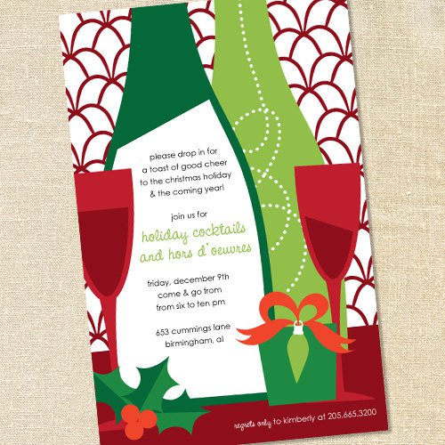 Holiday Wine Party Invitation - Invitation Design Blog