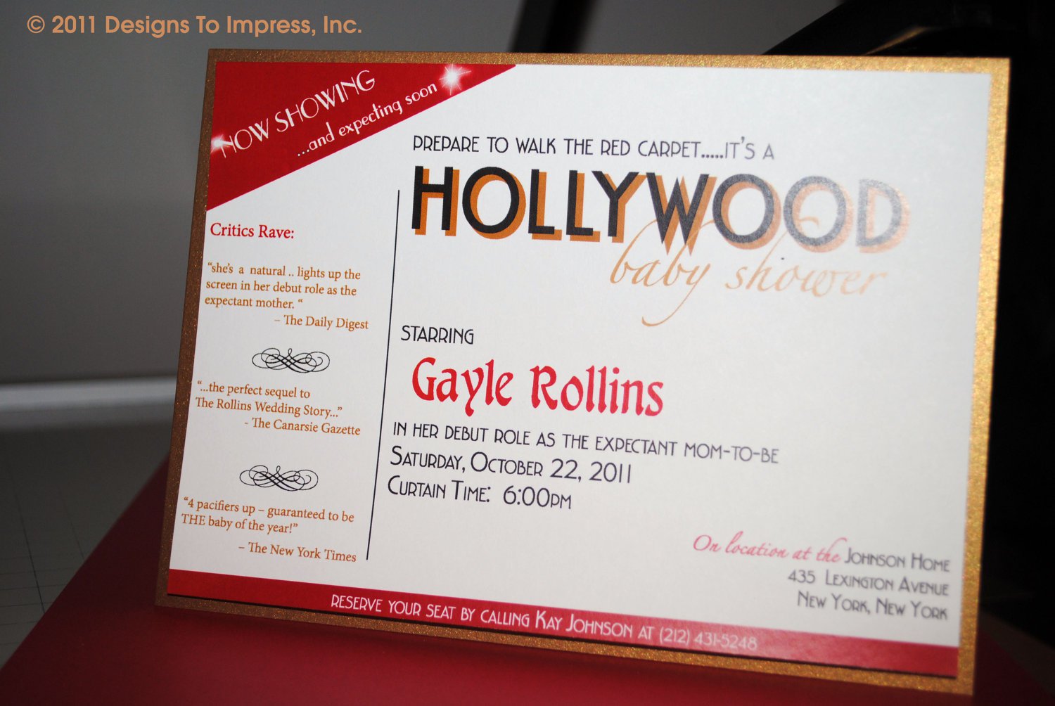 Hollywood Themed Prom Invitations