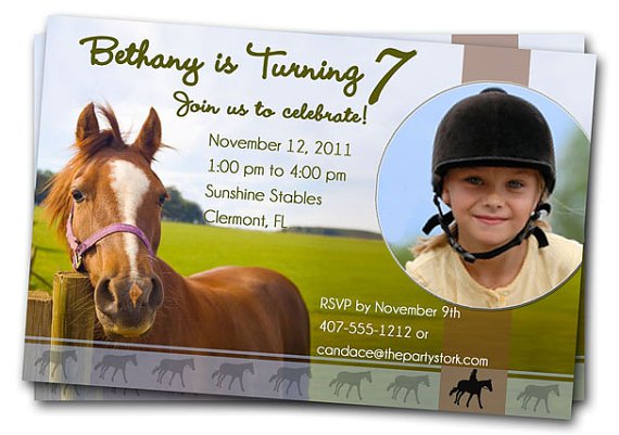 Horse Birthday Invitations Printable