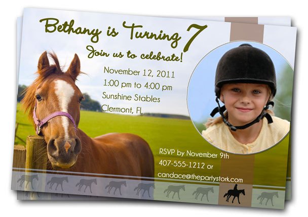 Horse Party Invitations Free Printable