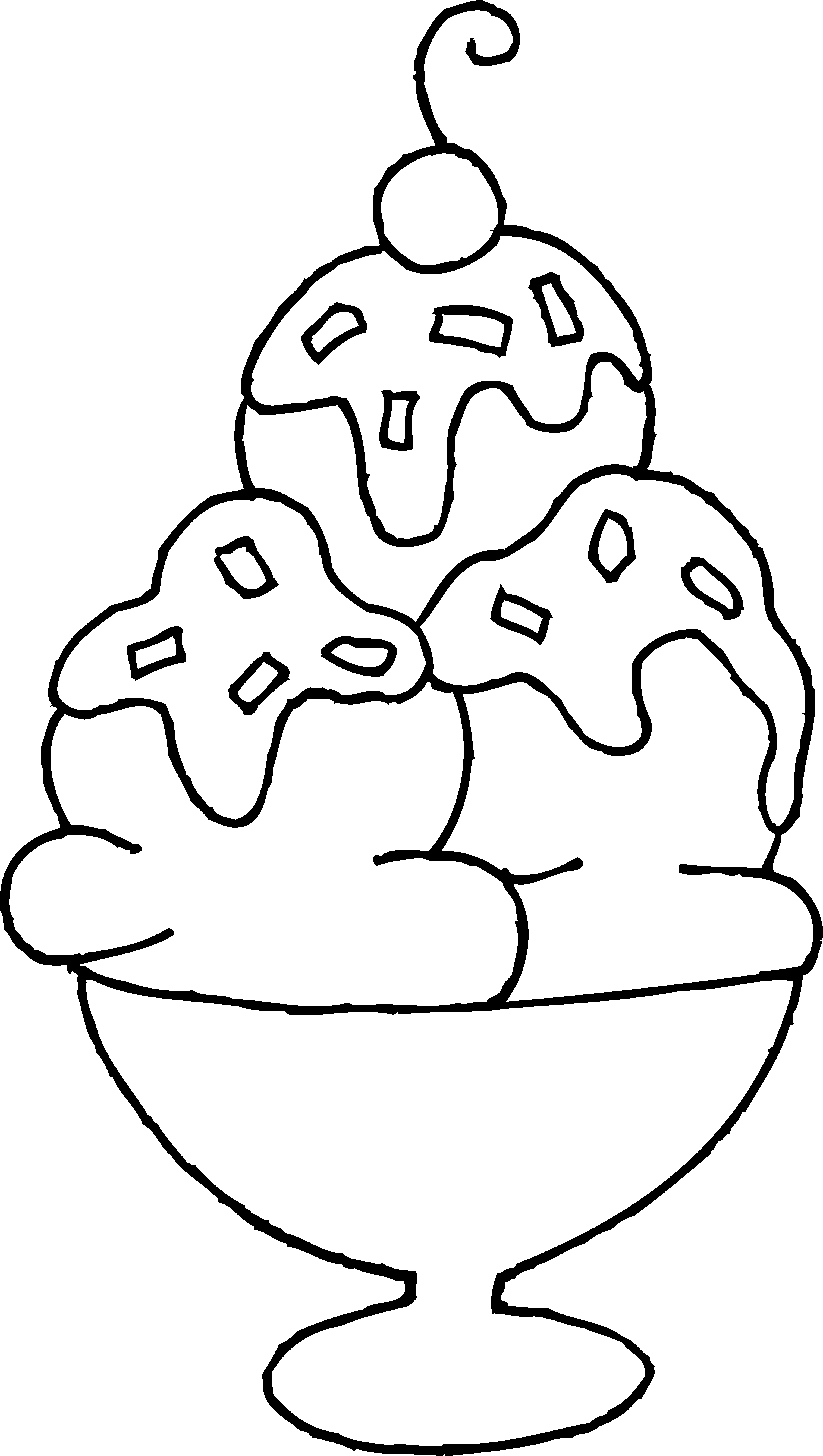 Ice Cream Sundae Printable Coloring Pages