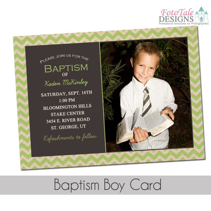 Lds Baptism Announcement Template