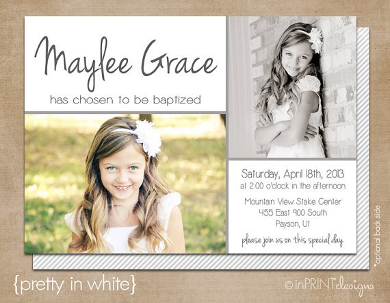 Lds Baptism Invitation Templates