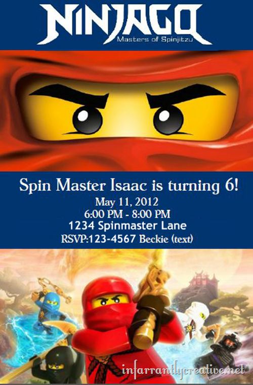 Lego Ninjago Party Invitations Printable Free 9