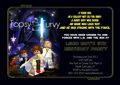 Lego Star Wars Party Invitations Printable Free