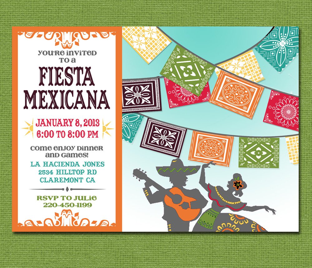 Mexican Fiesta Party Invitations Free