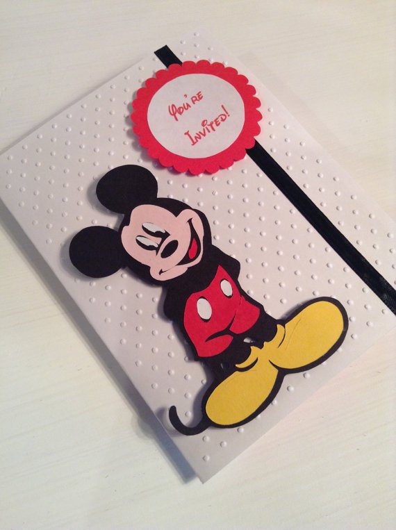 Mickey Mouse Clubhouse Handmade Invitations