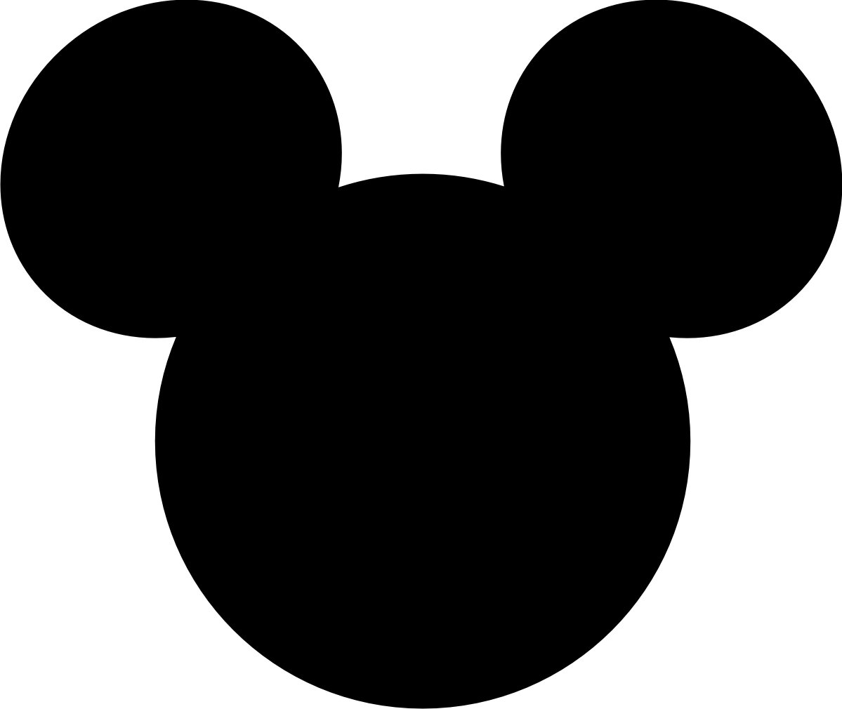 Mickey Mouse Ears Outline Clip Art