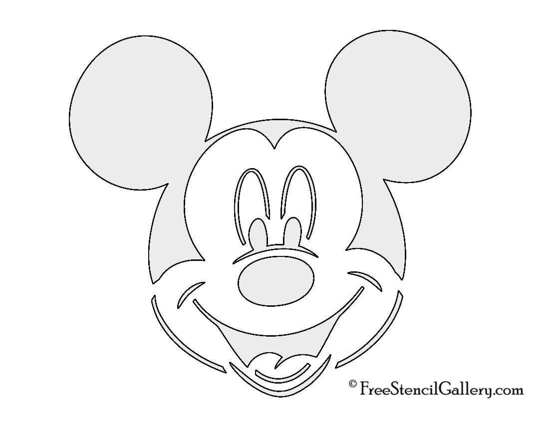 Mickey Mouse Stencil Printable Free