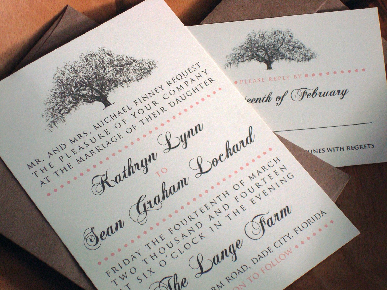 Natural Brown Paper Wedding Invitations