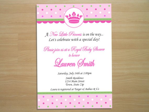 New Little Princess Baby Shower Invitations