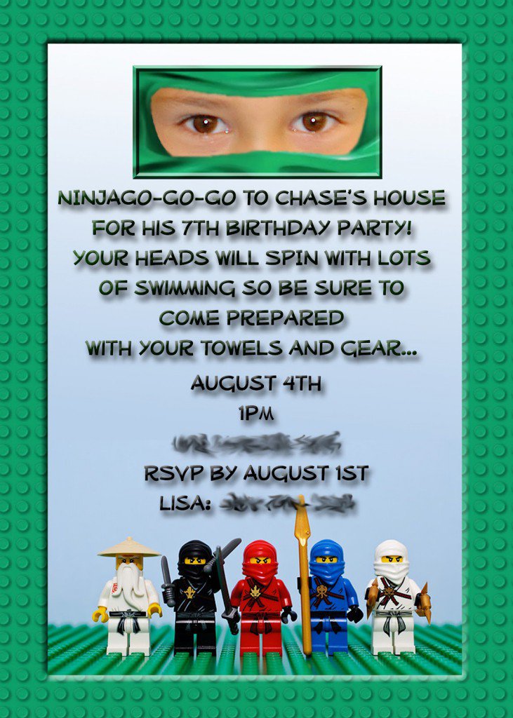 Ninjago Invitation Template Free