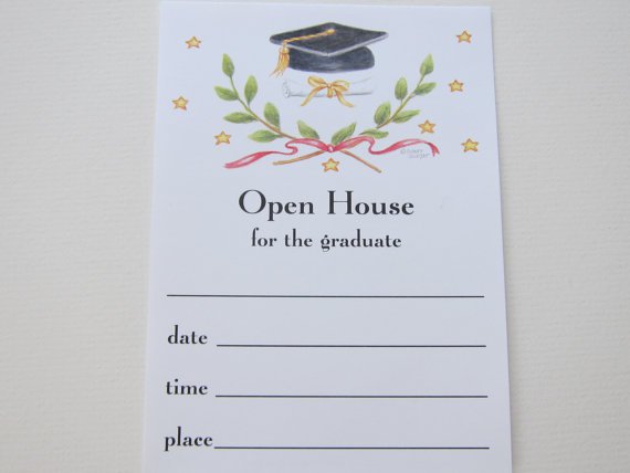 Open House Graduation Invitations