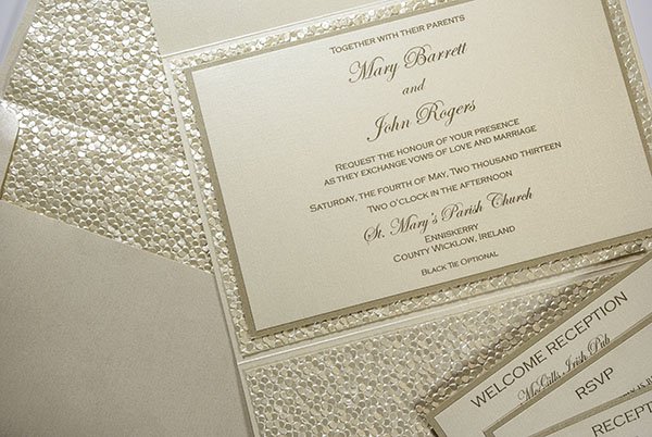 Pebble Paper Wedding Invitation