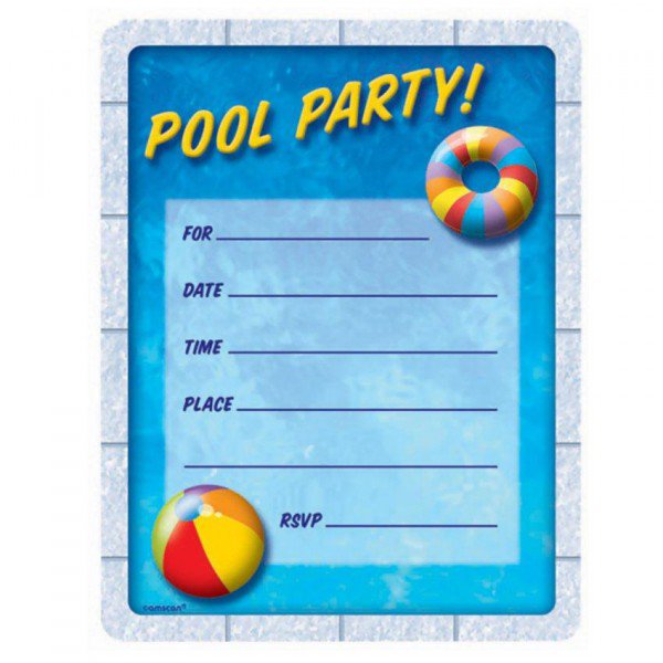 Pool Party Invitations Halloween