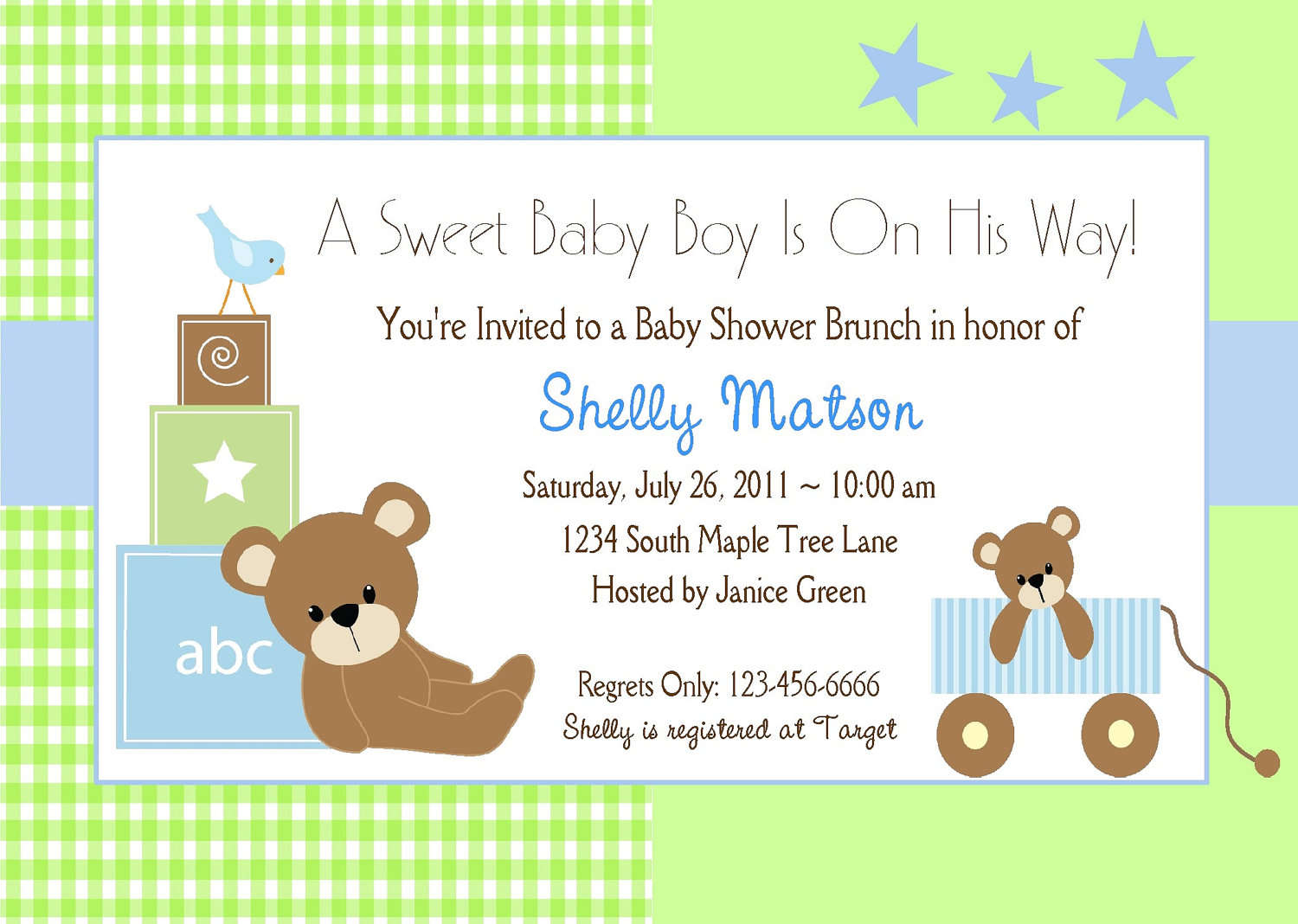 Printable Baby Invitations Boy