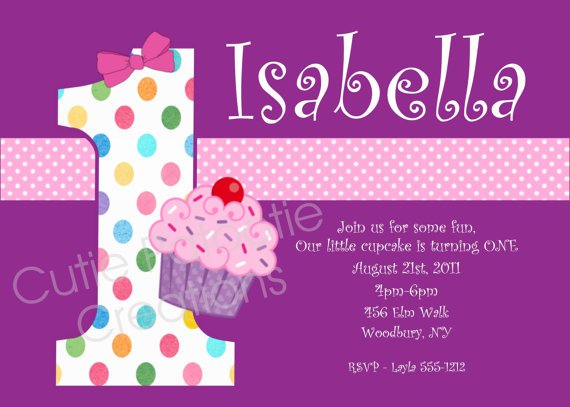 Printable Cupcake Birthday Party Invitations