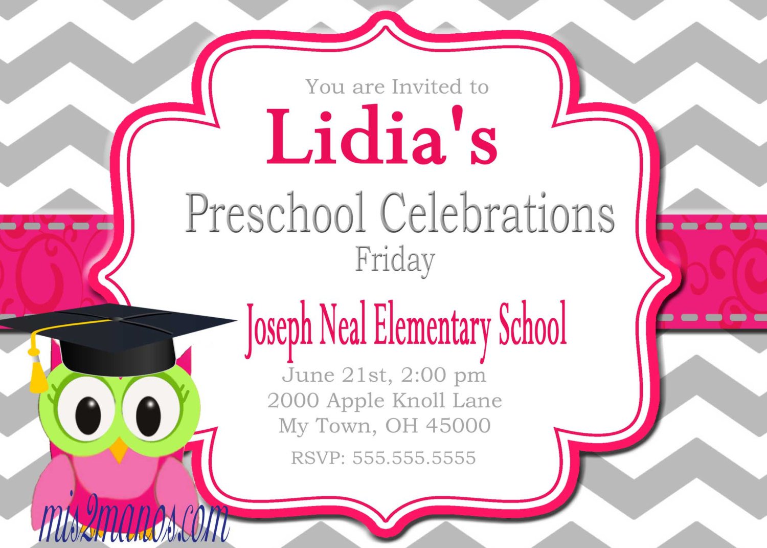 Printable Graduation Invitations For Preschool