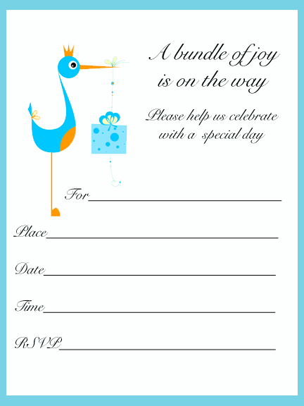 Printable Invitation Templates For Baby Shower