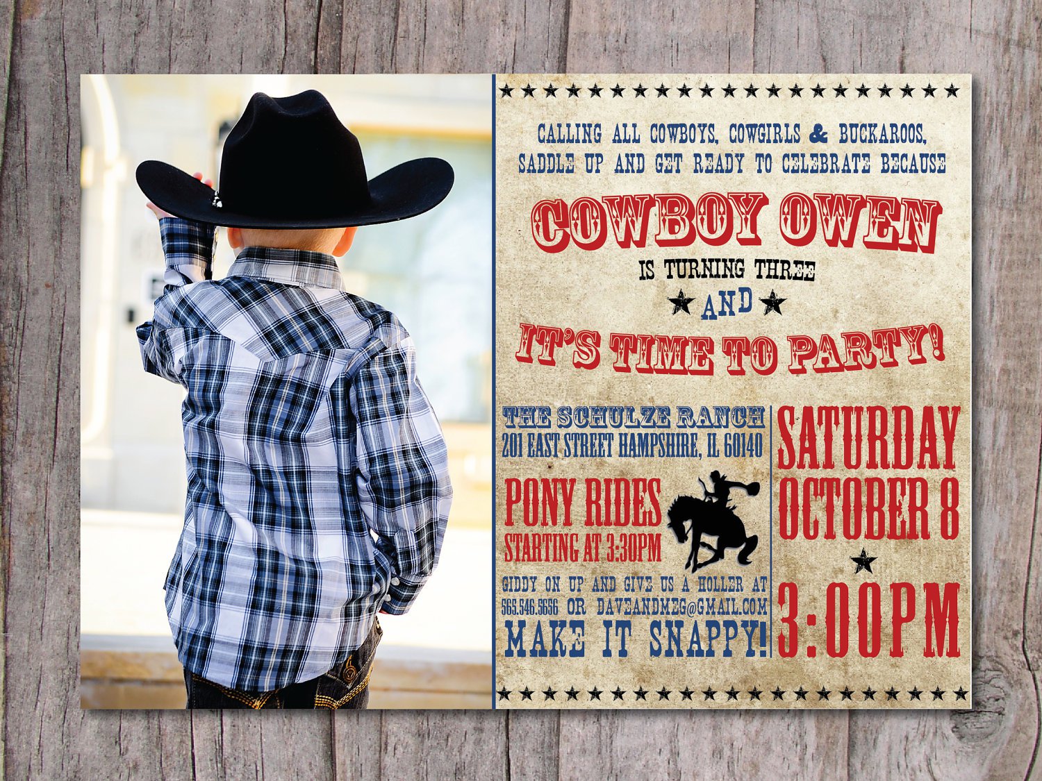 Rodeo Party Invitation Wording