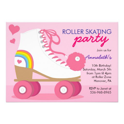 Roller Skate Invitation Templates Free