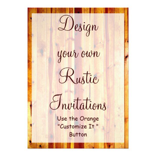 Rustic Invitations Blank Design
