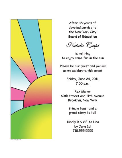 Sample Invitations For Retirement Party