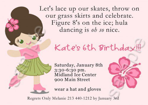 Skating Birthday Party Invitations