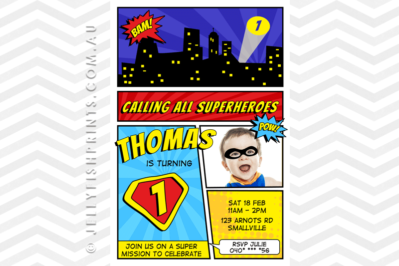 Superhero Birthday Invitations Printable Free