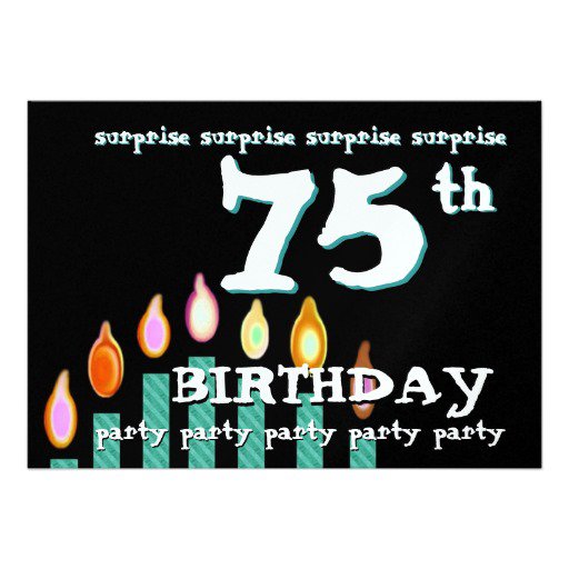 Surprise 75th Birthday Invitations